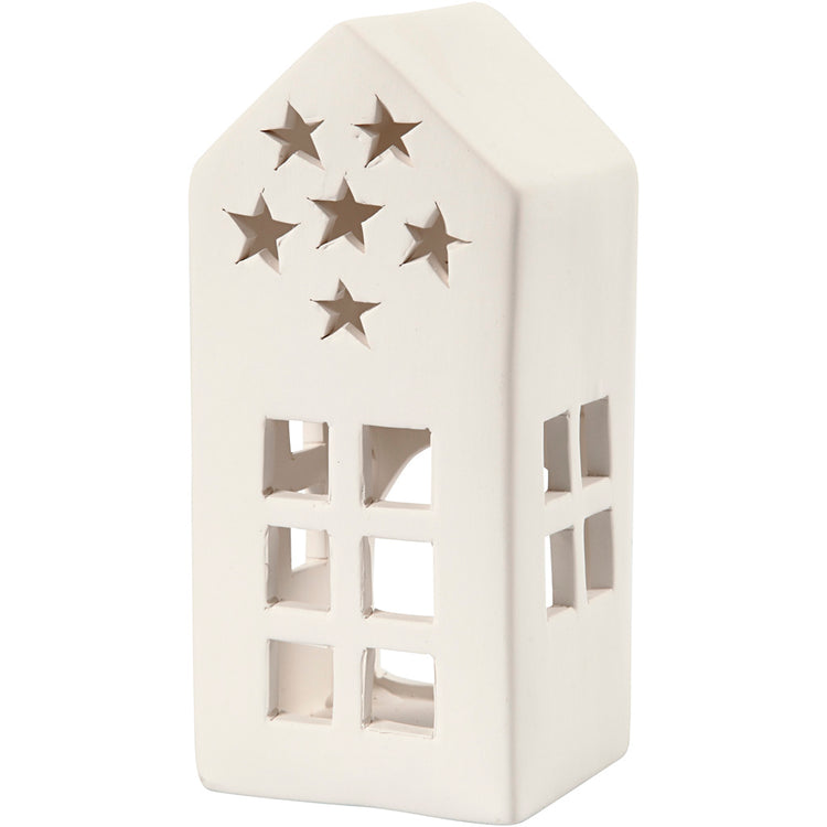Creativ Company Teelichthalter, H: 16 cm, Maße 7x7 cm, weiß, 8 Stück 1 Box