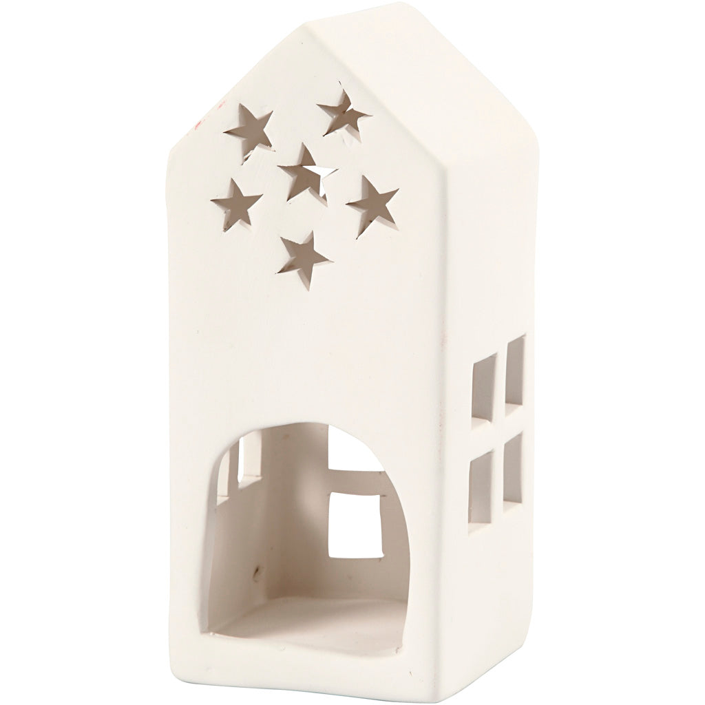 Creativ Company Teelichthalter, H: 16 cm, Maße 7x7 cm, weiß, 8 Stück 1 Box