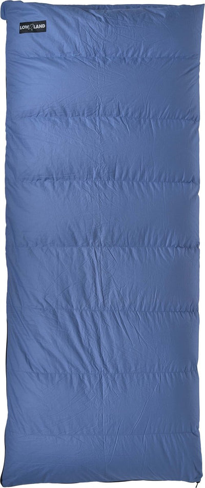 Lowland Outdoor-Daunenschlafsack – Junior – 160 x 70 cm – Blau – Daunen – Baumwolle