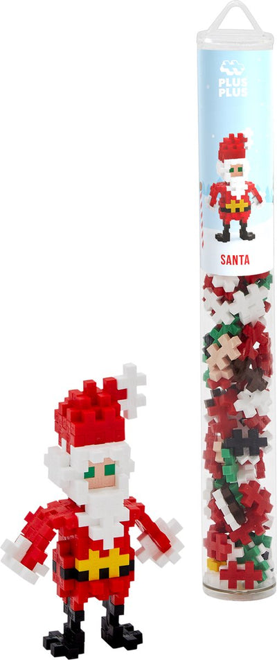 Plus-Plus Tube Weihnachtsmann 100-teiliger Bausatz – 4292 – Konstruktionsspielzeug – Konstruktionsspielzeug – Set mit Bausteinen – ab 5 Jahren