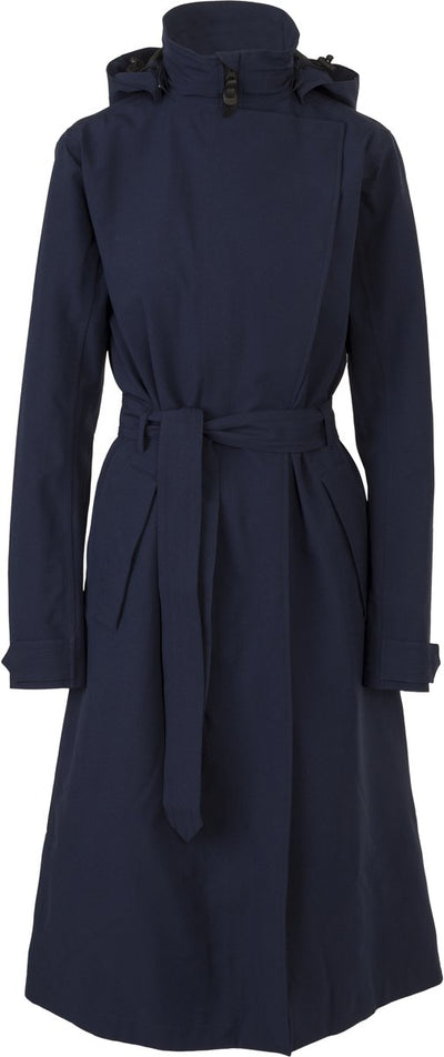 Agu Trenchcoat lang Urban Outdoor - Damen Regenmantel - Blau - Größe XL