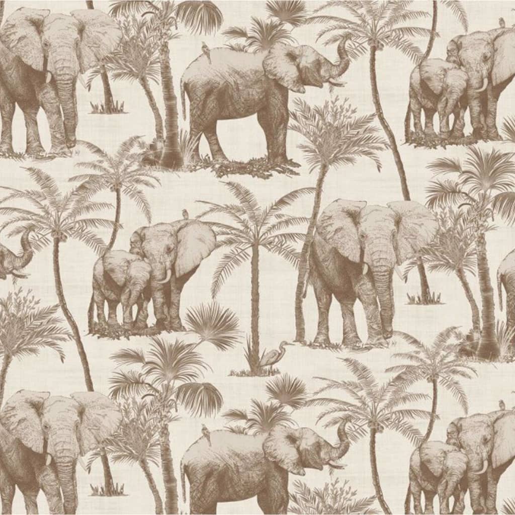 Niederländische Wandverkleidung niederländische Wandverkleidung Wallpaper Elephant Grove Beige