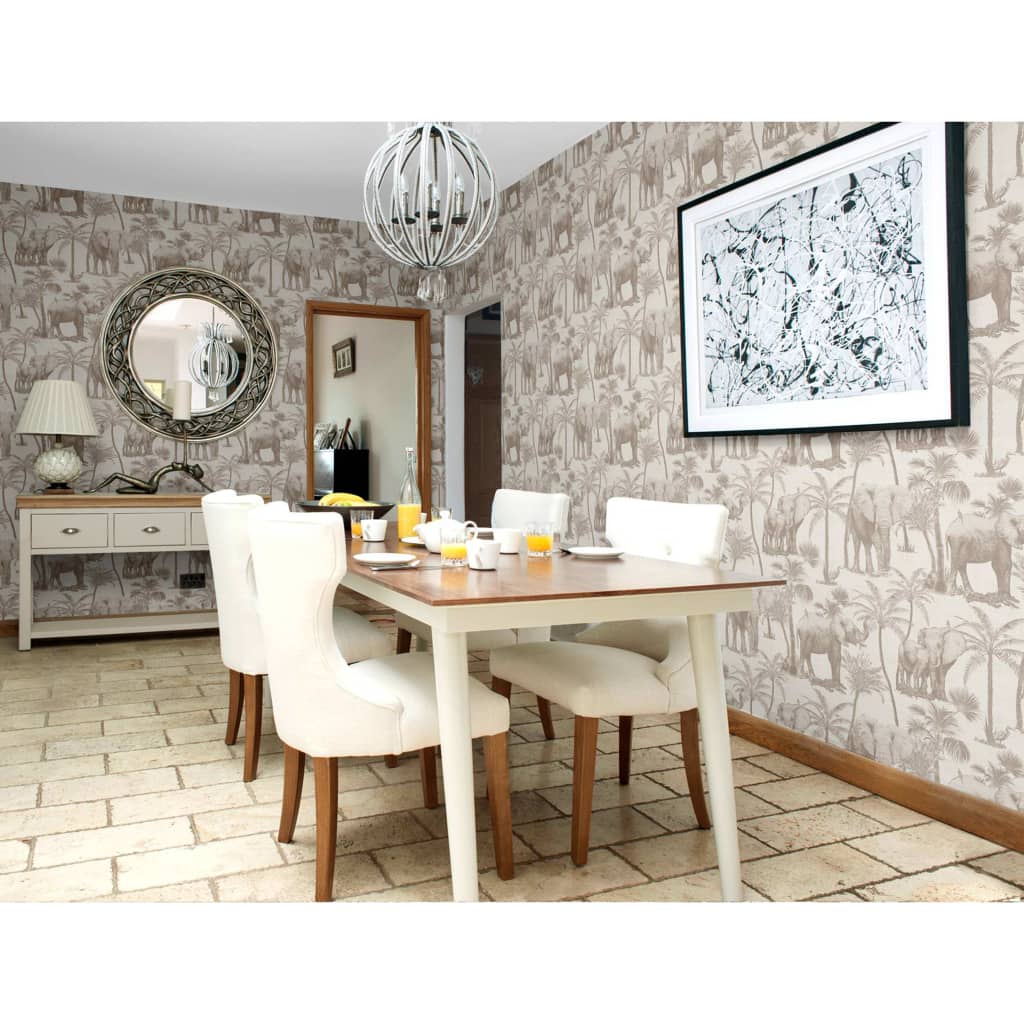 Niederländische Wandverkleidung niederländische Wandverkleidung Wallpaper Elephant Grove Beige