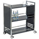 Abi Servierwagen 3 Böden 70x40x84cm schwarz