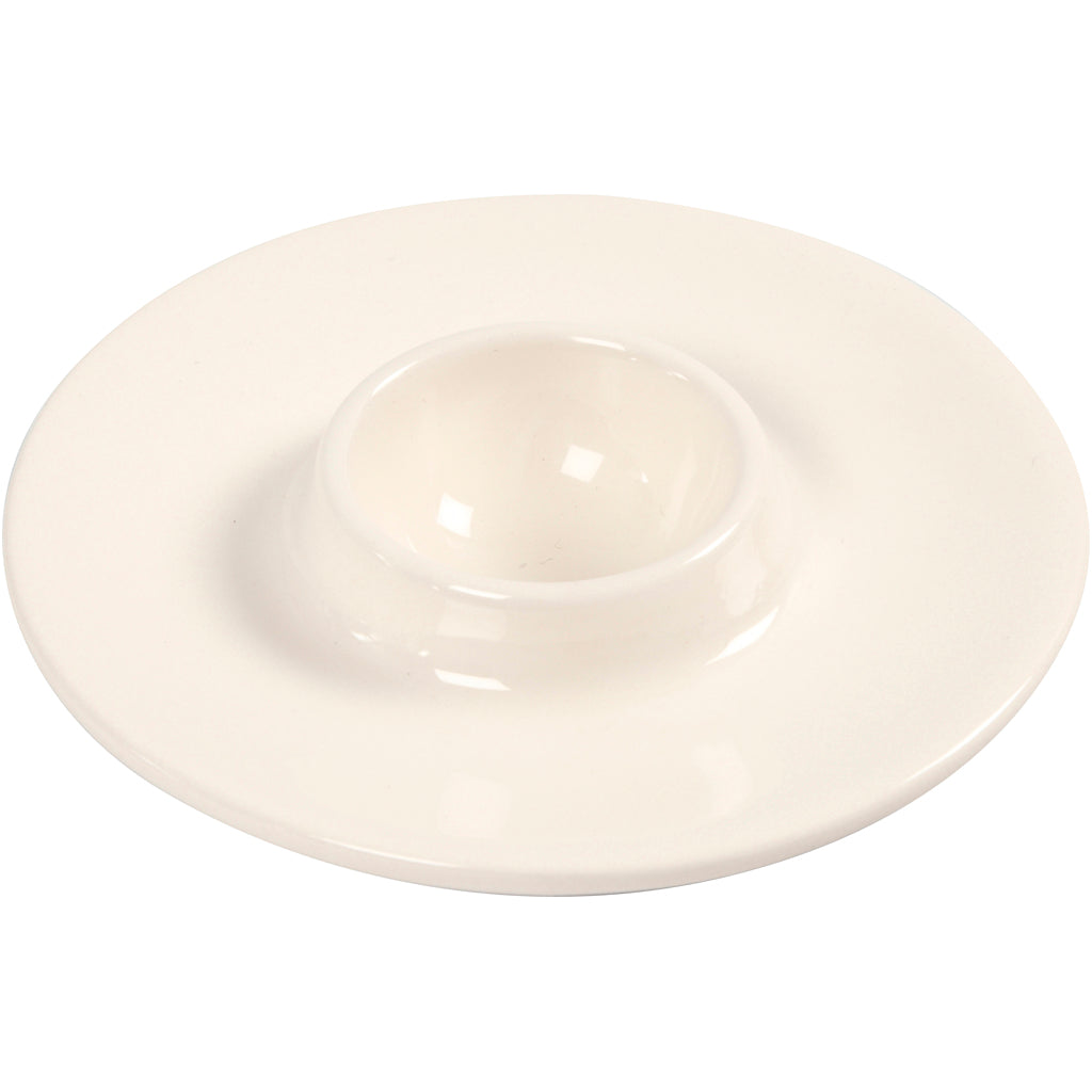 Creativ Company Eierbecher, D 9,8 cm, Lochgröße 3,9 cm, weiß, 12 Stück 1 Box