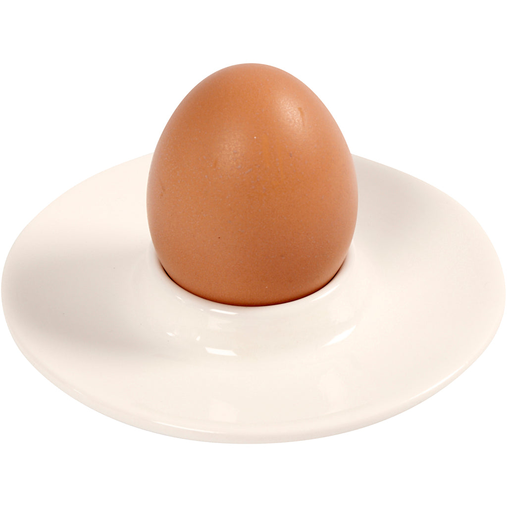 Creativ Company Eierbecher, D 9,8 cm, Lochgröße 3,9 cm, weiß, 12 Stück 1 Box