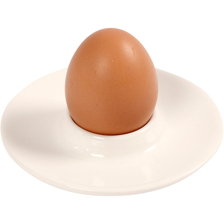 Creativ Company Eierbecher, D 9,8 cm, Lochgröße 3,9 cm, weiß, 12 Stück 1 Box