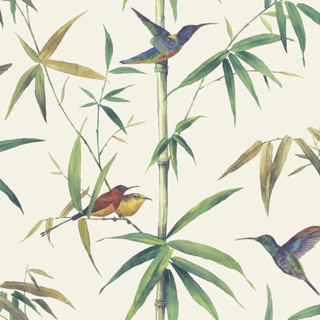 Nordwand Noordwand Wallpaper Kolibri und Bambus Ecruu