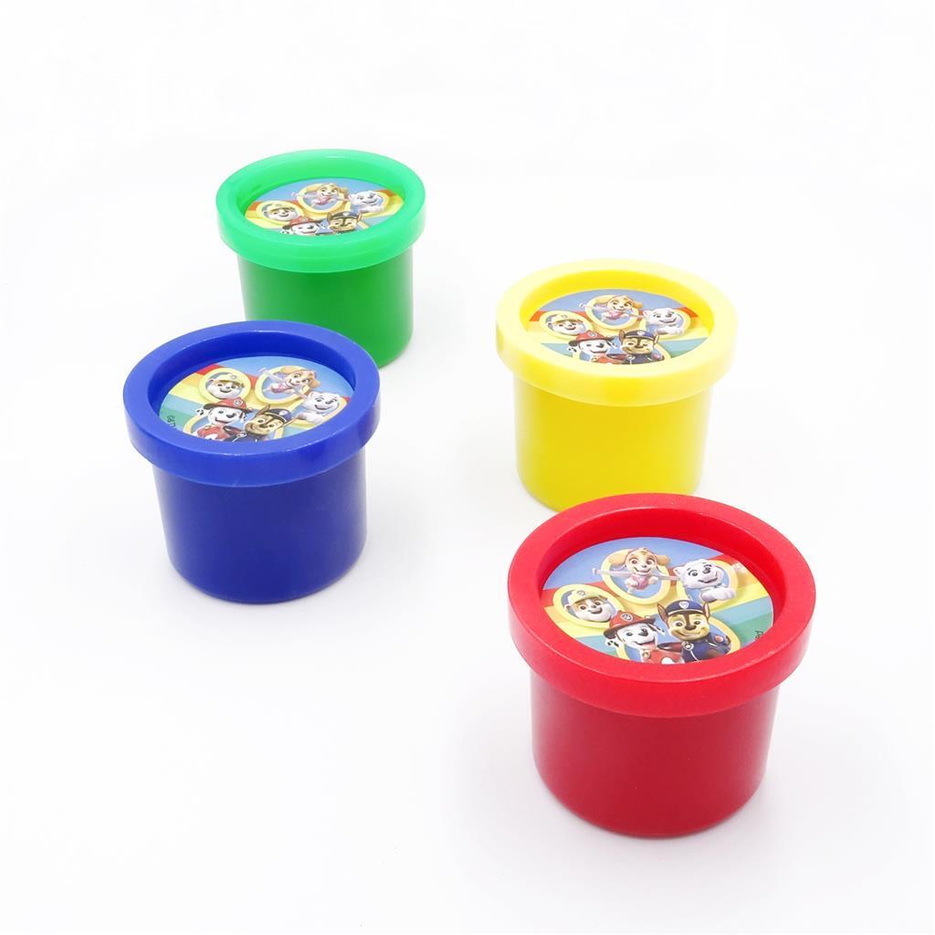 Pfotenpatrouillenfingerfarbe mit Schürzeblau
