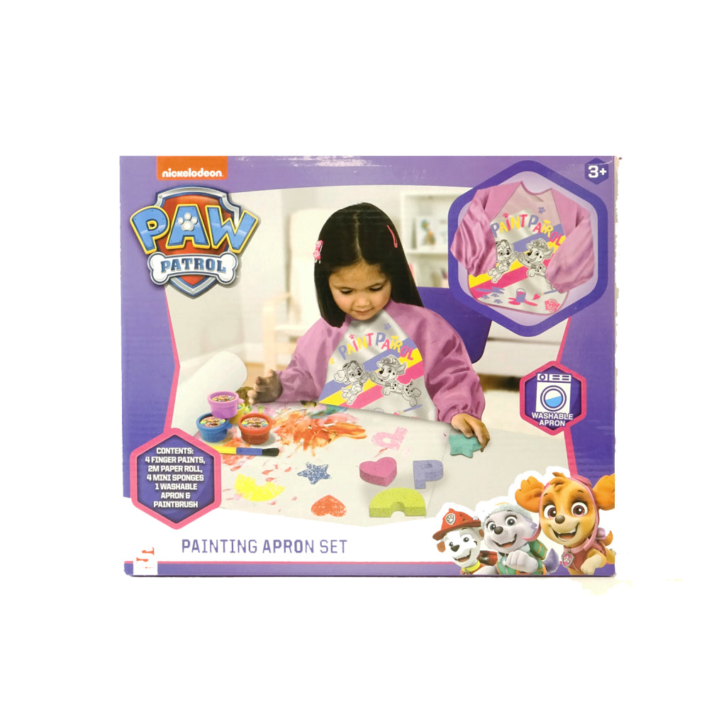 Paw Patrol Fingerfarbe Set mit Schürze Pink