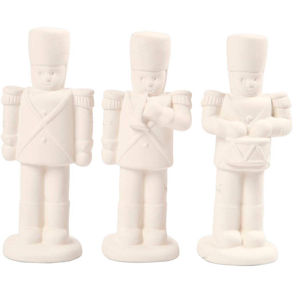 Creativ Company Nussknacker, H: 14 cm, weiß, 3 Stück 1 Box
