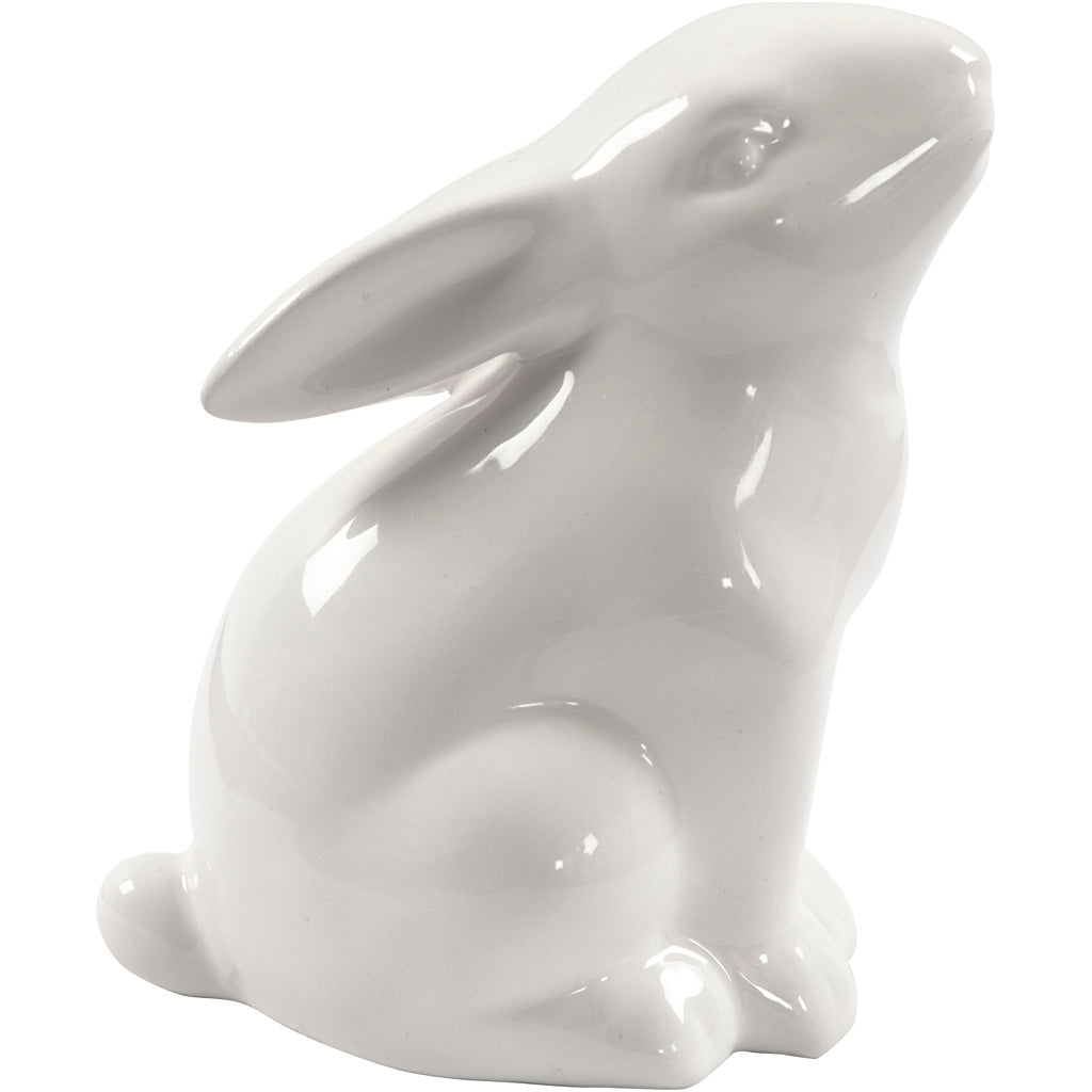 Creativ Company Hase, H: 9 cm, T 5,5 cm, weiß, 12 Stück 1 Box