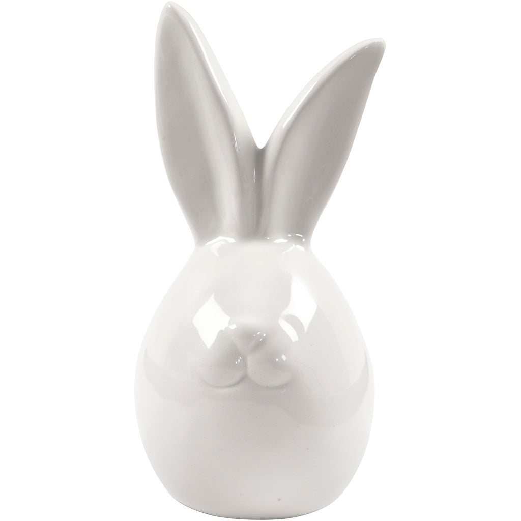 Creativ Company Hase, H: 11,4 cm, T 5,5 cm, weiß, 12 Stück 1 Box