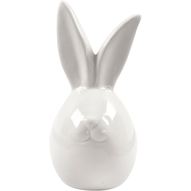 Creativ Company Hase, H: 11,4 cm, T 5,5 cm, weiß, 12 Stück 1 Box