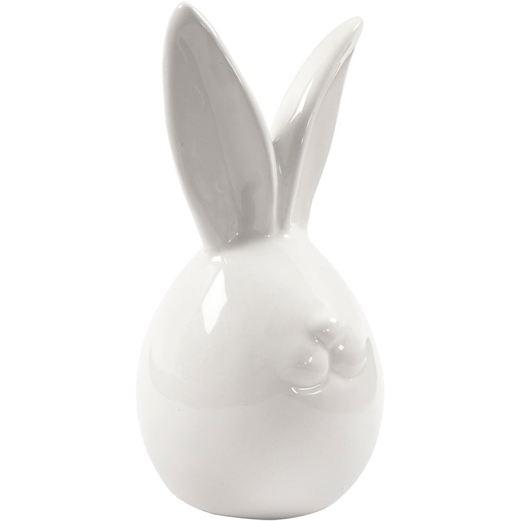 Creativ Company Hase, H: 11,4 cm, T 5,5 cm, weiß, 12 Stück 1 Box