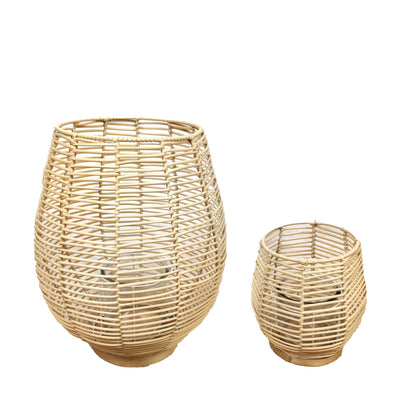 Dijk Natural Collections Laterne Rattan ø32x39cm 2er-Set