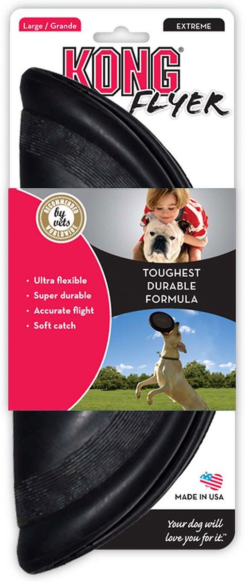 Kong Light Toy Flyer Extreme - Hundespielzeug - 29,8 cm - Schwarz