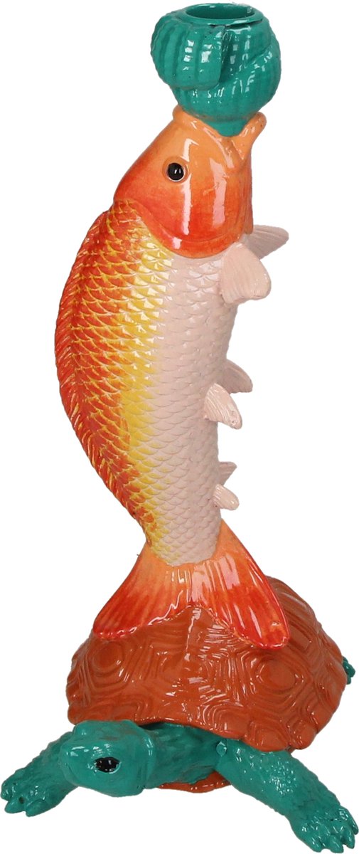 HD Collection Kerzenständer Fisch Polyresin 16,5x13,5x29cm