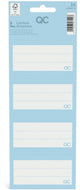 Qc Color selbstklebende Schuletiketten blau – Set mit 16 Stück