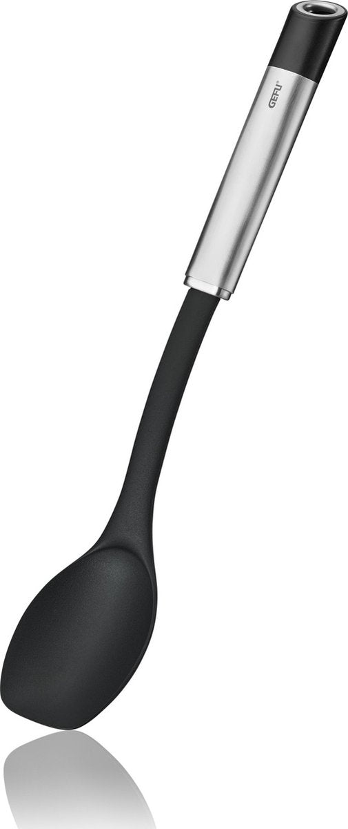 Gefu Primeline Servierlöffel – Nylon – 33 cm – für antihaftbeschichtete Pfannen – hitzebeständig bis 210 °C – Griff aus Edelstahl