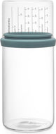 Brabantia Vorratsglas aus Glas mit Messbecher – 1 l – Minze