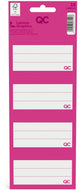 Qc Color selbstklebende Schuletiketten Fuchsia – Set mit 16 Stück