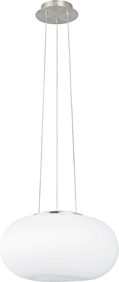Eglo Optica - Hängelampe - 2 Lichter - ø350mm. - Nickel matt - weiß
