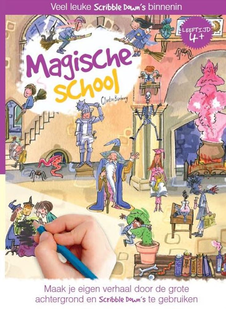 Kritzeln Sie die Zauberschule auf. 4+