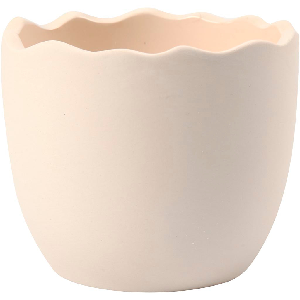 Creativ Company Blumentopf, H: 6,3 cm, T 7,5 cm, weiß, 24 Stück 1 Box