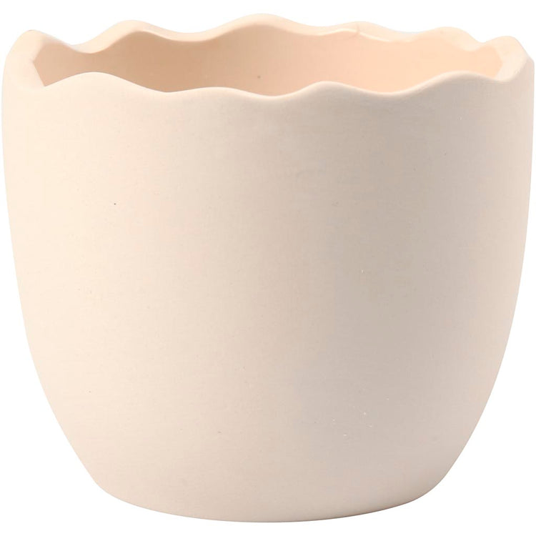 Creativ Company Blumentopf, H: 6,3 cm, T 7,5 cm, weiß, 24 Stück 1 Box
