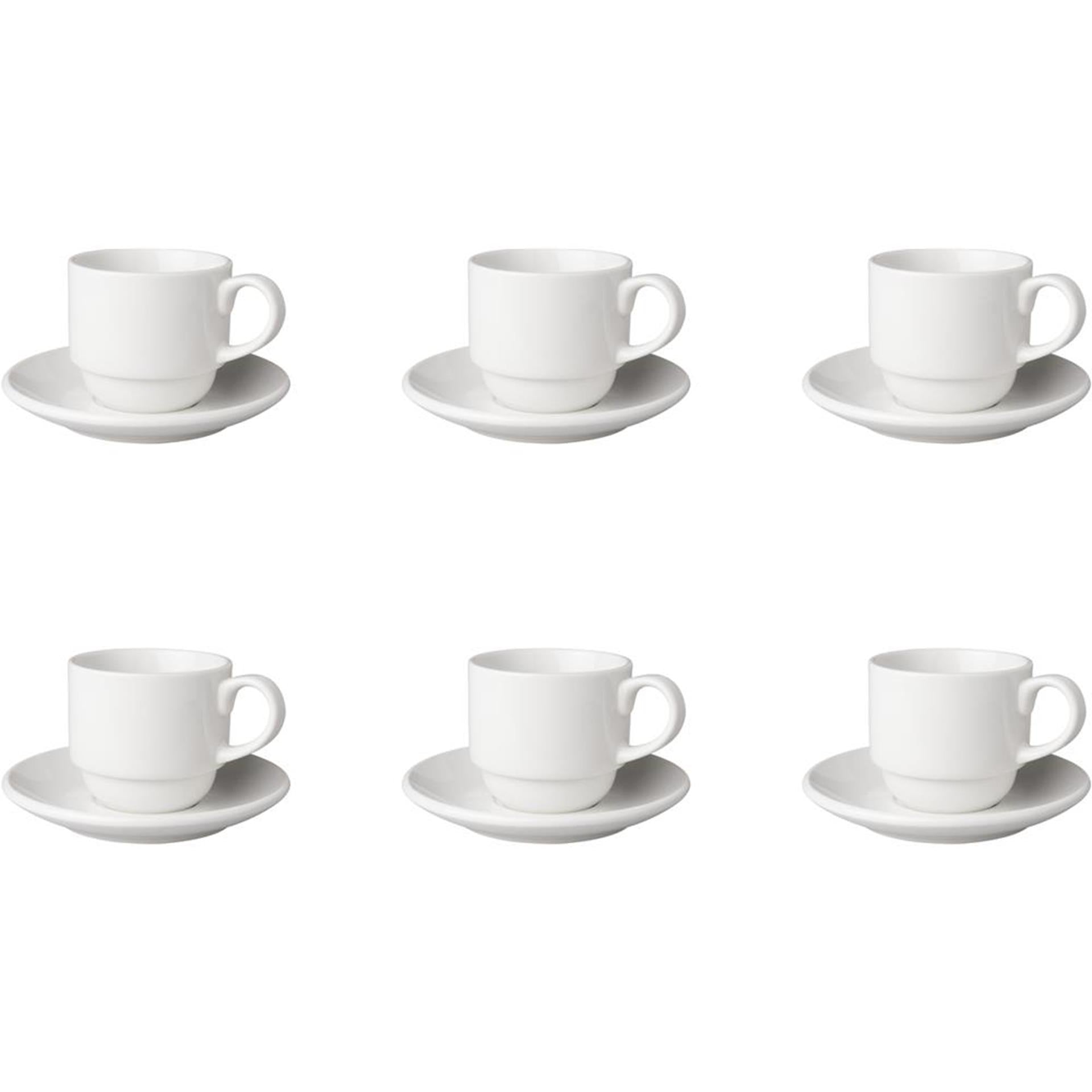 Mammoet Budgetline Tasse und Untertasse breit 6 Stück