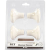 Creativ Company Haken, H: 5,1 cm, T 5,4 cm, weiß, 4 Stück 1 Box