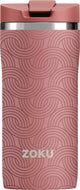 Zoku Thermosbecher, 355 ml, Edelstahl Polypropylen, BPA-frei, rosa mit Aufdruck -