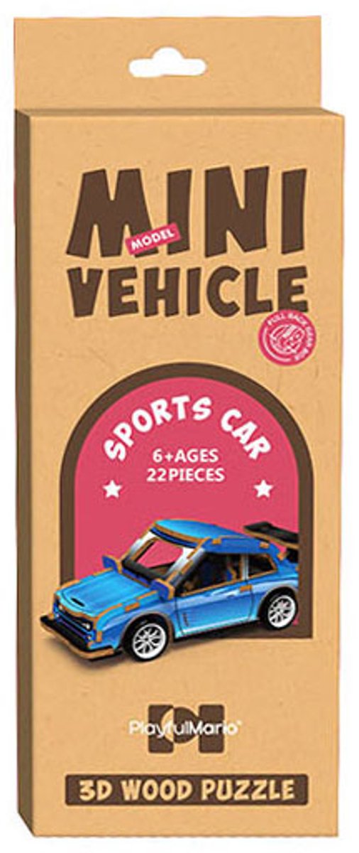 Holzbausatz 3D-Sportwagen