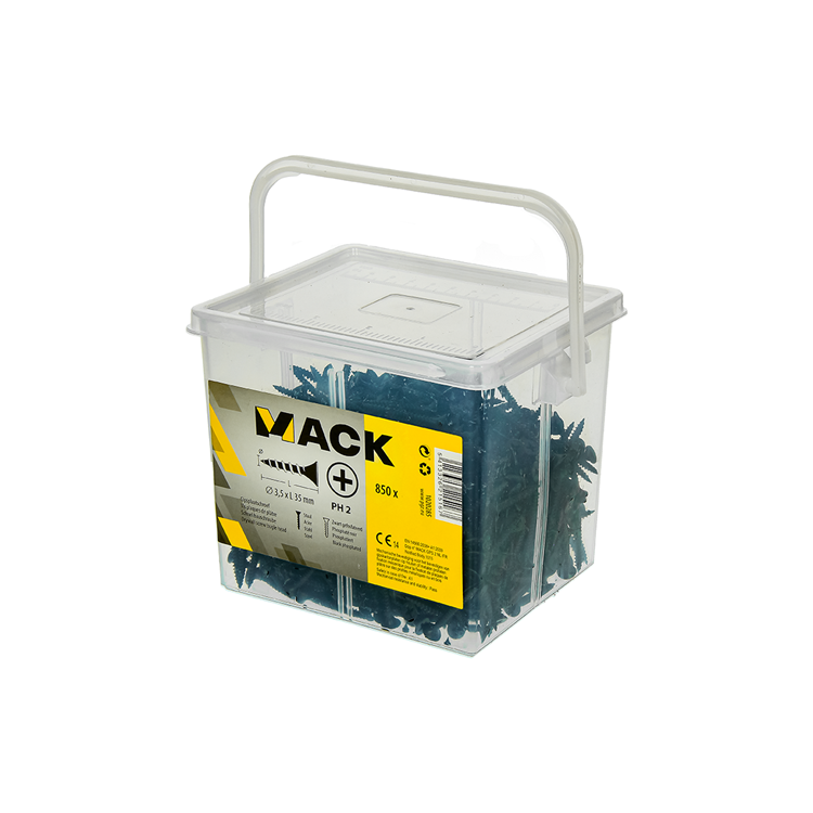 Mack 1020285 - Kasten-Gipskartonschrauben 3,5 x 35 mm 850 Stück | 6 Stück