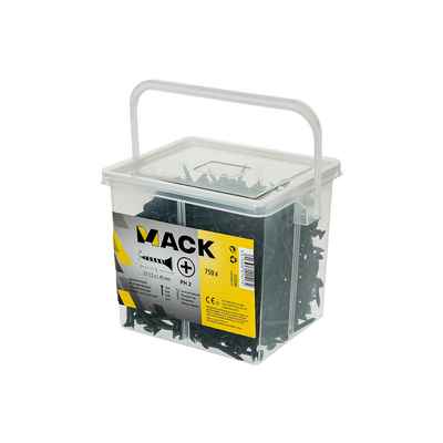 Mack 1020286 – Kasten-Gipskartonschrauben 3,5 x 45 mm 750 Stück | 6 Stück