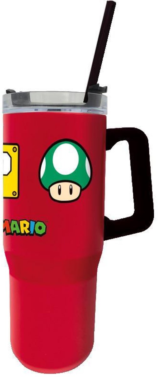 Mario Bross isolierter Wanderbecher aus Edelstahl im XXL-Format