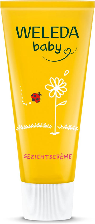 Weleda Baby-Gesichtscreme – Ringelblume und Kamille – spendet intensiv Feuchtigkeit – 100 % natürliche Inhaltsstoffe – 50 ml
