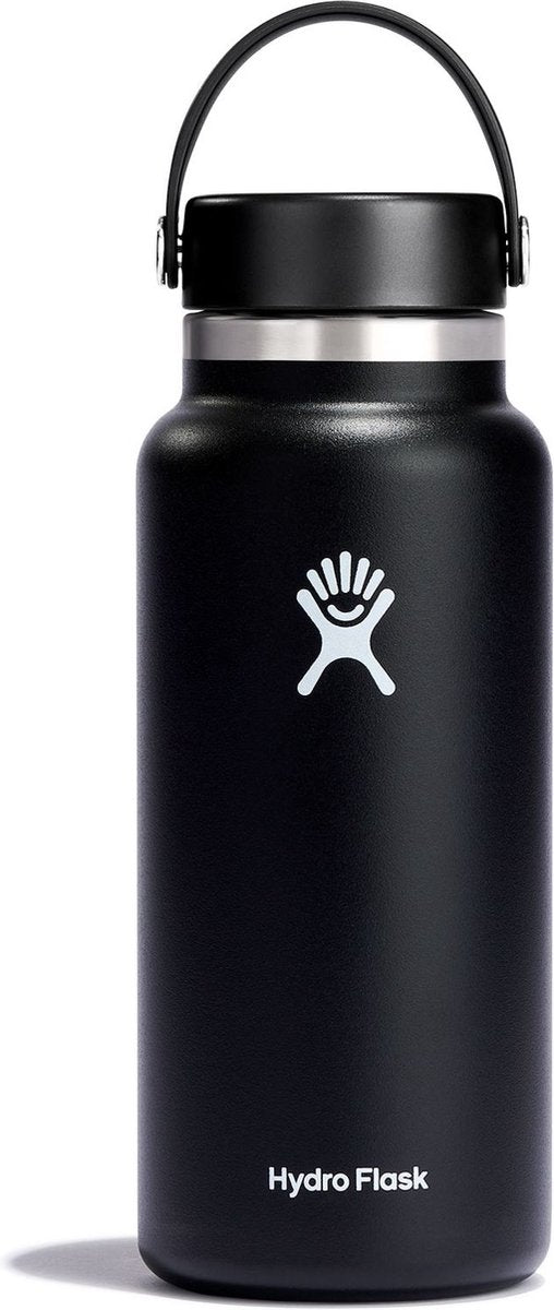Hydro Flask Wide Mouth Flex Cap Trinkflasche (946 ml) – Schwarz
