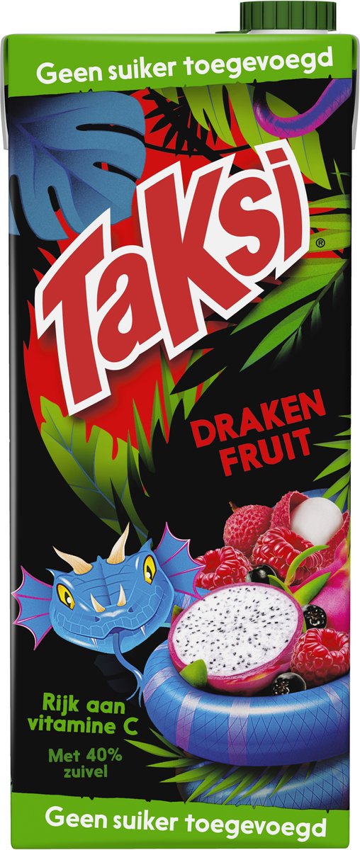 Taksi Drachenfrucht – Fruchtgetränk mit Himbeere und Litschi – 8 x 1,5l