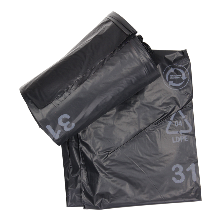 1054872 - Abfallbeutel 60 l, schwarz LDPE 20 Stück pro Rolle | 15 Stück