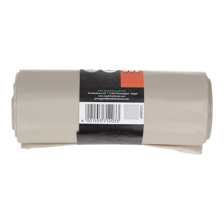 1054869 - Sperrmüllsack 60l, extra starkes transparentes LDPE, 5 Stück pro Rolle | 10 Stück