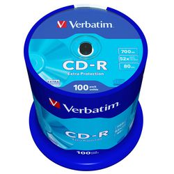 CD-R extra Schutz Spindel 700 MB wörtlich 52x 80min. 100 Stück