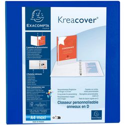 Präsentationsringbinder blau 4-Ring 60 mm 600 Blatt Rückenbreite 9,0 cm