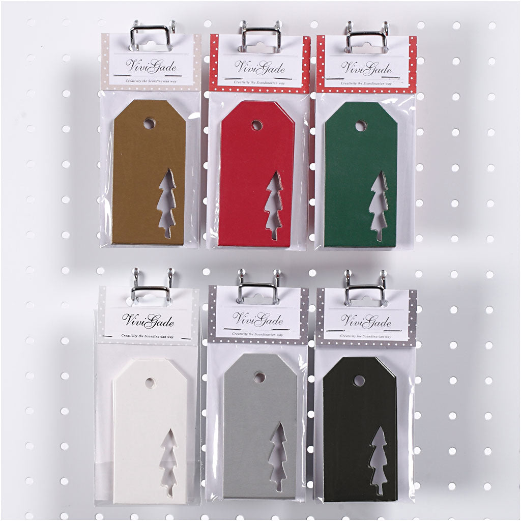 Vivi Gade Geschenkanhänger, Weihnachtsbaum, Größe 5x10 cm, 300 g, 6x10 Box 1 Box