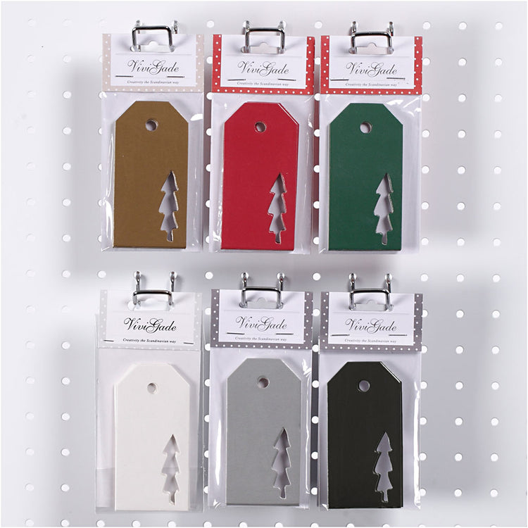 Vivi Gade Geschenkanhänger, Weihnachtsbaum, Größe 5x10 cm, 300 g, 6x10 Box 1 Box