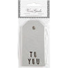 Vivi Gade Geschenkanhänger, „To You“, Größe 5x10 cm, 300 g, Silber, 15 Stück 1 Box