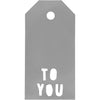 Vivi Gade Geschenkanhänger, „To You“, Größe 5x10 cm, 300 g, Silber, 15 Stück 1 Box