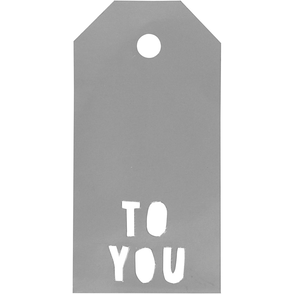 Vivi Gade Geschenkanhänger, „To You“, Größe 5x10 cm, 300 g, Silber, 15 Stück 1 Box