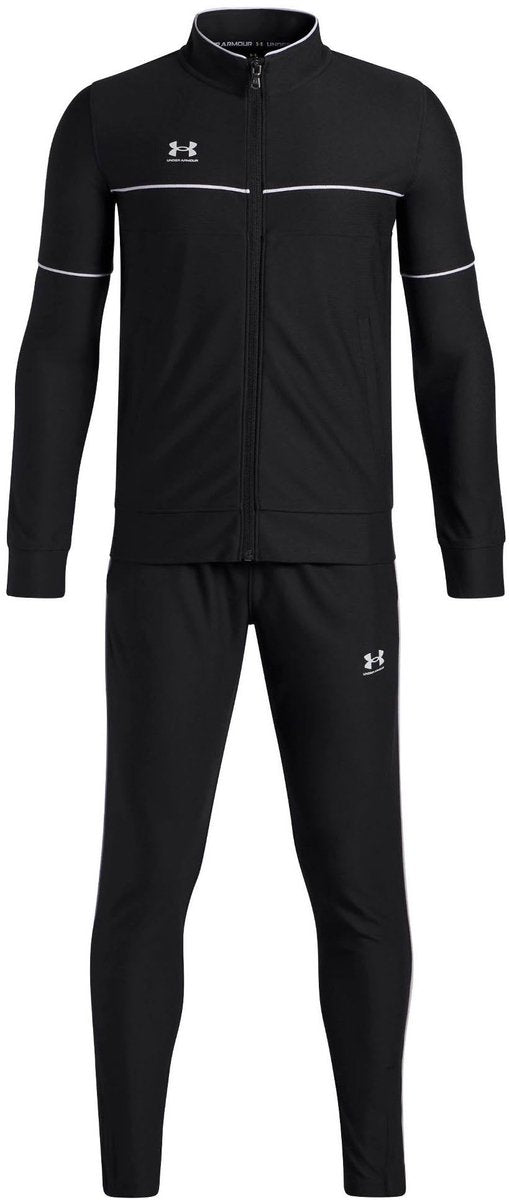 Under Armour UA B Challenger Tracksuit-Blk Jungen-Trainingsanzug – Schwarz – Weiß